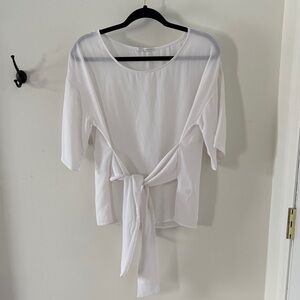 White “west kei” t-shirt, size large.